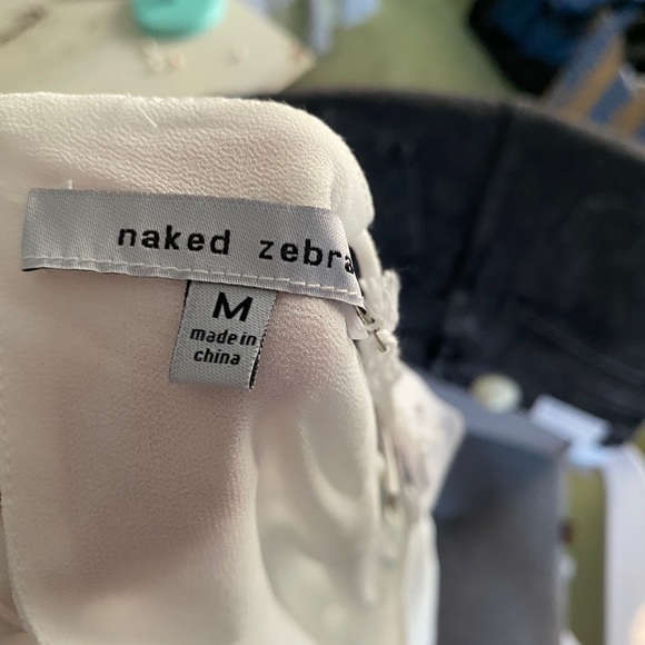 COPY - Naked Zebra White Tank Top - Picture 2 of 3